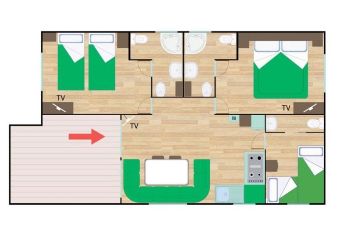 Feriendorf Pino Mare Mobilehome Deluxe 