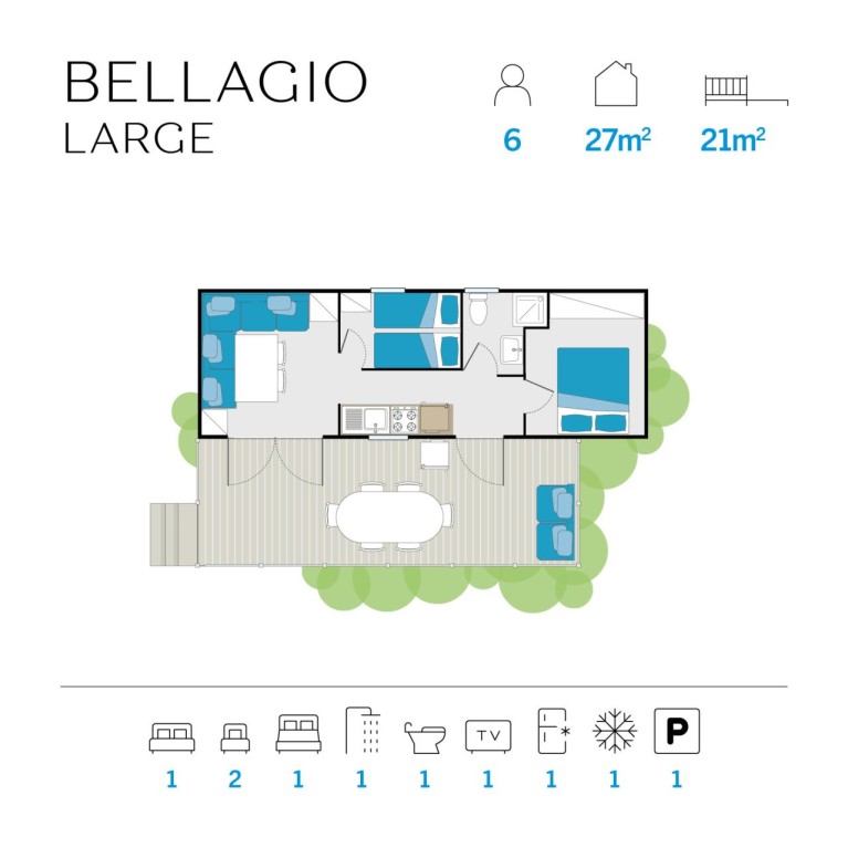 Feriendorf Isamar Mobilehome Belaggio Large